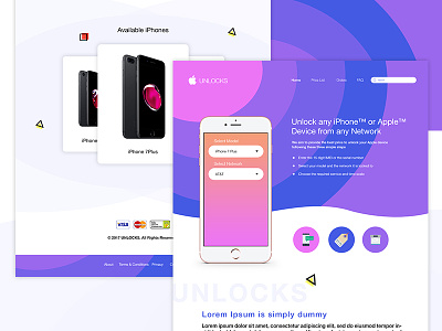UNLOCKS Website colors design icons india iphone love multicolor ronak unlocks