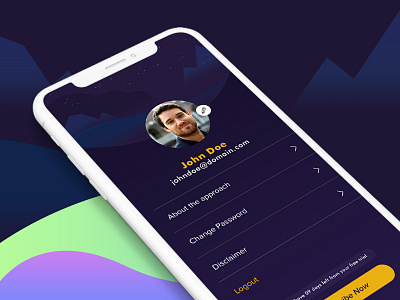 Daily UI #006 - User Profile colors creative dailyui design gradient hashtag india love profile trend ui user