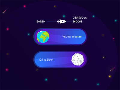 Daily UI #015 - On/Off Switch dailyui darkui designer dribbble earth off on ronak ship space spacex switch