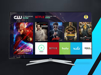 Daily UI #025 - TV App amazonprime app creative dailyui design hulu netflix tv videos vudu