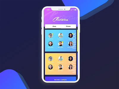 Chat Home | iOS | UI/UX chat chatapp colors gradient home ios