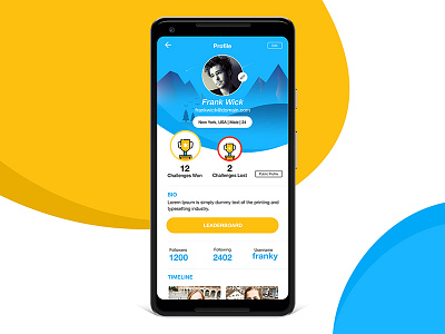 Profile Screen | Android | UI/UX android app creativity design profile screen uplabs
