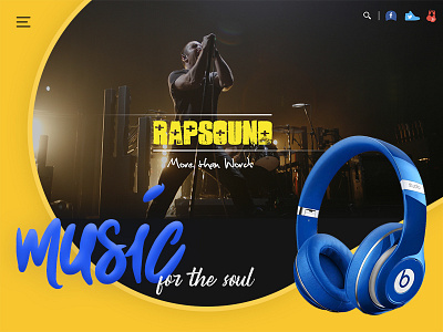 Music Website Landing Page | Web | UI/UX beats landing music page rapsound website