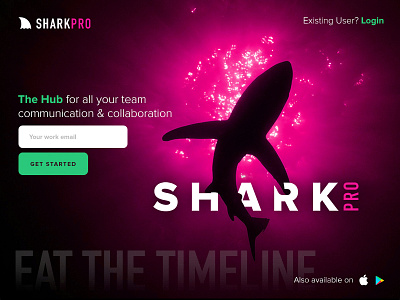 SharkPro Project Management Web Landing design landing management page project ui ux web