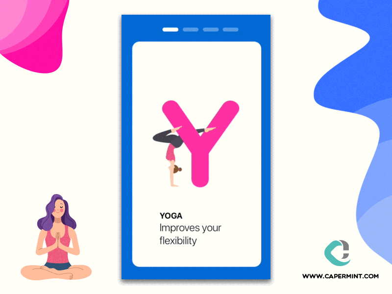 Yoga Day Tutorial Interaction android animation app design ios motion tutorial ui ux
