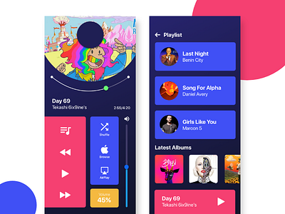 Music Player Redesign (Fun Style)