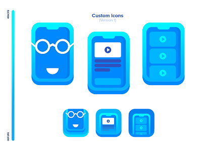 Mobile Icons app custom art design iconography icons icons set mobile ui ux