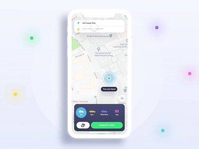 Route Selection Interaction - Taxi App android app design dribbble interaction interaction animation interaction design ios ui ux