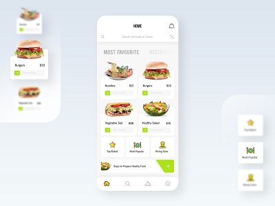 Food Delivery App UI animation app app design art dailyui delivery app design dribbble food food delivery interface ios online order ui ux white