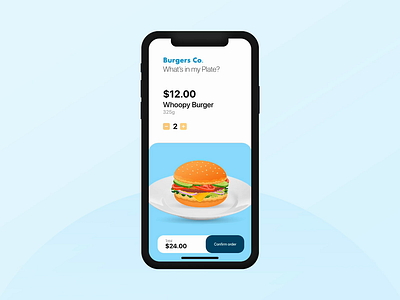 Burger Ordering App Interaction animation app burger burger menu dribbble food food ordering app interaction ios motion ui ux
