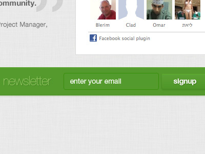 Newsletter signup