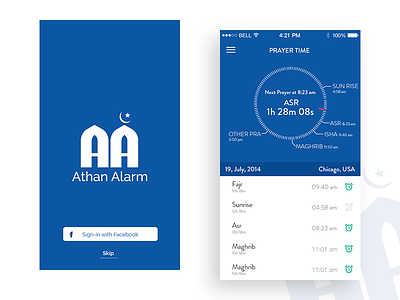 Athan Alarm iOS app android appdesign application ios iphone mobileapp