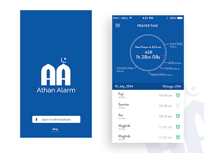 Athan Alarm iOS app