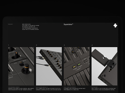 Superlative art direction music synthesizer ui ui design ux ux design website