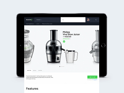 Elkjøp prototype — Product Page