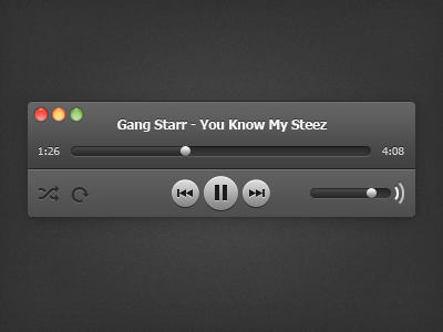 Spotify minifyed music player player spotify ui user interface