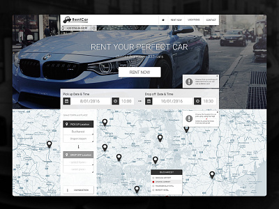 Rent Car - Sneak peek app car interface rental ui ux web website