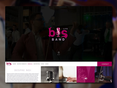 BisBand Website band bis bisband instruments mic microphone music ui ux web website