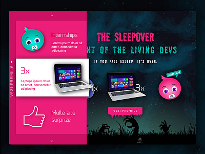 The Sleepover - Night of the living devs event infinitsolutionsagency microsoft night sleepover ui ux web website