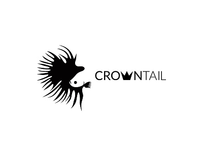 Crowntail Fish crown crowntail fish illustration negative tail