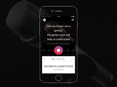 Voice recording and recognition app mobile recognition recording ui ux voice
