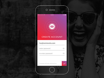 Mobile app - Create account account app create mobile ui ux