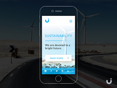 Clean Energy Mobile Website - Free UI download