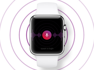 Voice Recognition Login apple concept login recognition screen voice watch