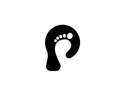 P Foot logo foot logo p