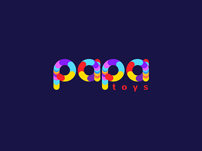 Papa Toys - Vivid Colors Logo colors design logo papa toys vivid