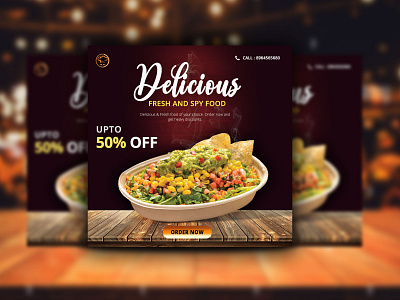 Restrurant Banner branding graphic design logo ui