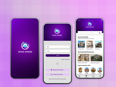 Homesphere app design app brandi graphic design photoshop ui