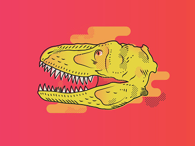 Tyrannosaurus 1 design dinosaur graphic illustration illustrator neon trex