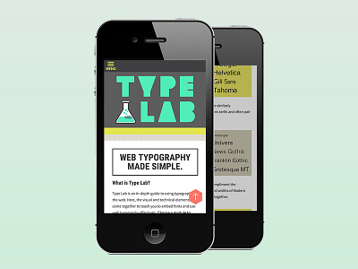 Type Lab Website illustration mobile responsive type typography ui ux web design website