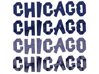 Chicago Typography chicago font illustrator stripes type typography usa