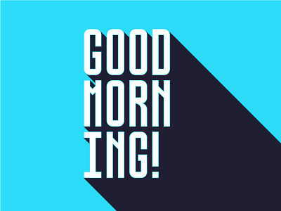 Good Morning Typography font illustration illustrator morning type typography