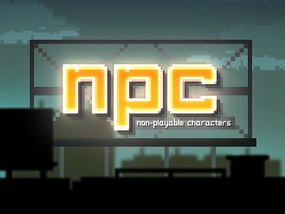 NPC Opening Titles 8bit title sequence video game