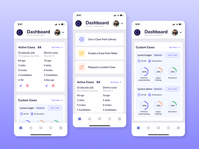 Dashboard Concept - Mobile app app application dashboard dashboard design design hire candidate mobile mobile app search ui ui design ui mobile user interface