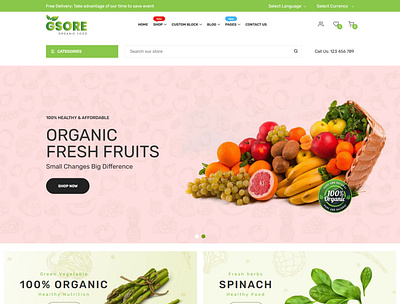 Gsore - Grocery and Organic Food Shop HTML Template bootstrap ecommerce farm fresh fruits grocery html responsive html template modern natural organic food organic life organic shop shopping vegetable store