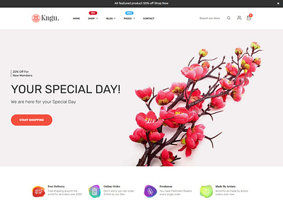 Kngu - Flower HTML Bootstrap 5 Template accessories bootstrap clean digital digital products ecommerce electronic html electronics electronics parts electronics shop gadgets html5 modern products responsive store