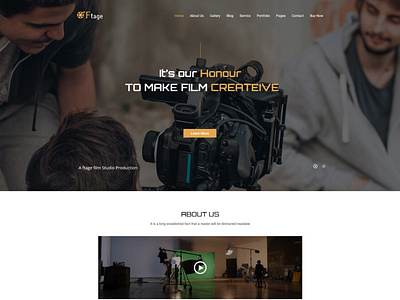 Movie Production Film Studio WordPress Theme Ftage celebrity portfolio cinema creative creative agency film maker theme film production movie movie production movie theme you tube