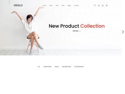 Uniqlo Minimal HTML Template apparel clean clothes clothing electronics fashion furniture luxury minimal portfolio minimalist modern technology