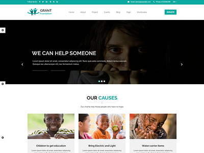 Grant Foundation   Nonprofit Charity HTML Template  2