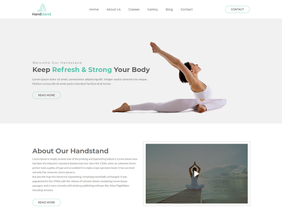 Handstand Yoga and Fitness HTML Template beauty classes clean crossfit fitness gym health meditation modern online fitness training trainer wellness yoga yoga meditation yoga studio yoga studio beauty