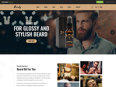 Bardy Beard Oil eCommerce HTML Template beard clean elegant fashion html minimal minimalist modern oil oil olive oil store online shop responsive shopping