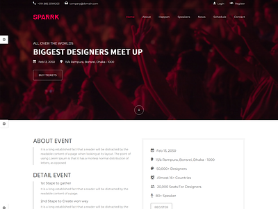 Sparrk   Event   Conference HTML5 Template