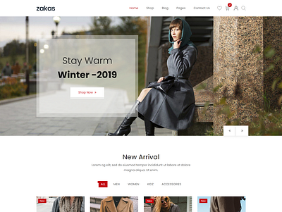 Zakas Fashion HTML Template apparel clean clothes clothing ecommerce template elegant fashion html5 kids fashion minimal minimalist online shop responsive html shop shopping store