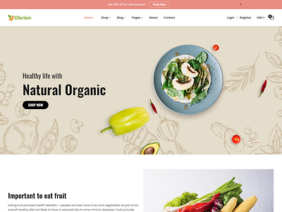 Obrien Organic Food HTML5 Template bootstrap eco food farm fresh fruits html5 template modern natural organic food organic life vegetable shop vegetable store