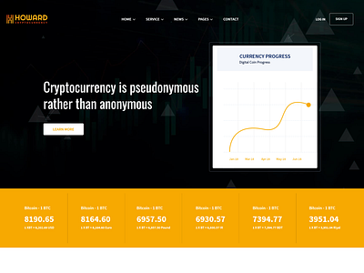 Howard React JS Crypto Currency Template bitcoin trading crypto currency crypto trading currency digital currency electronic cash exchange exchange currency international currency modern react react business template react js template reactjs coin currency