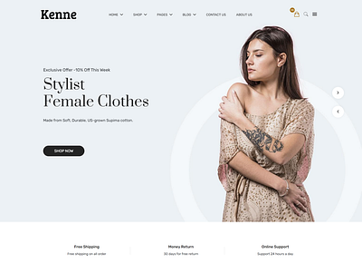 Kenne Fashion Store HTML Template apparel bags clean clothing elegant fashion handbags html template minimal html modern online store responsive html shoes shop shopping